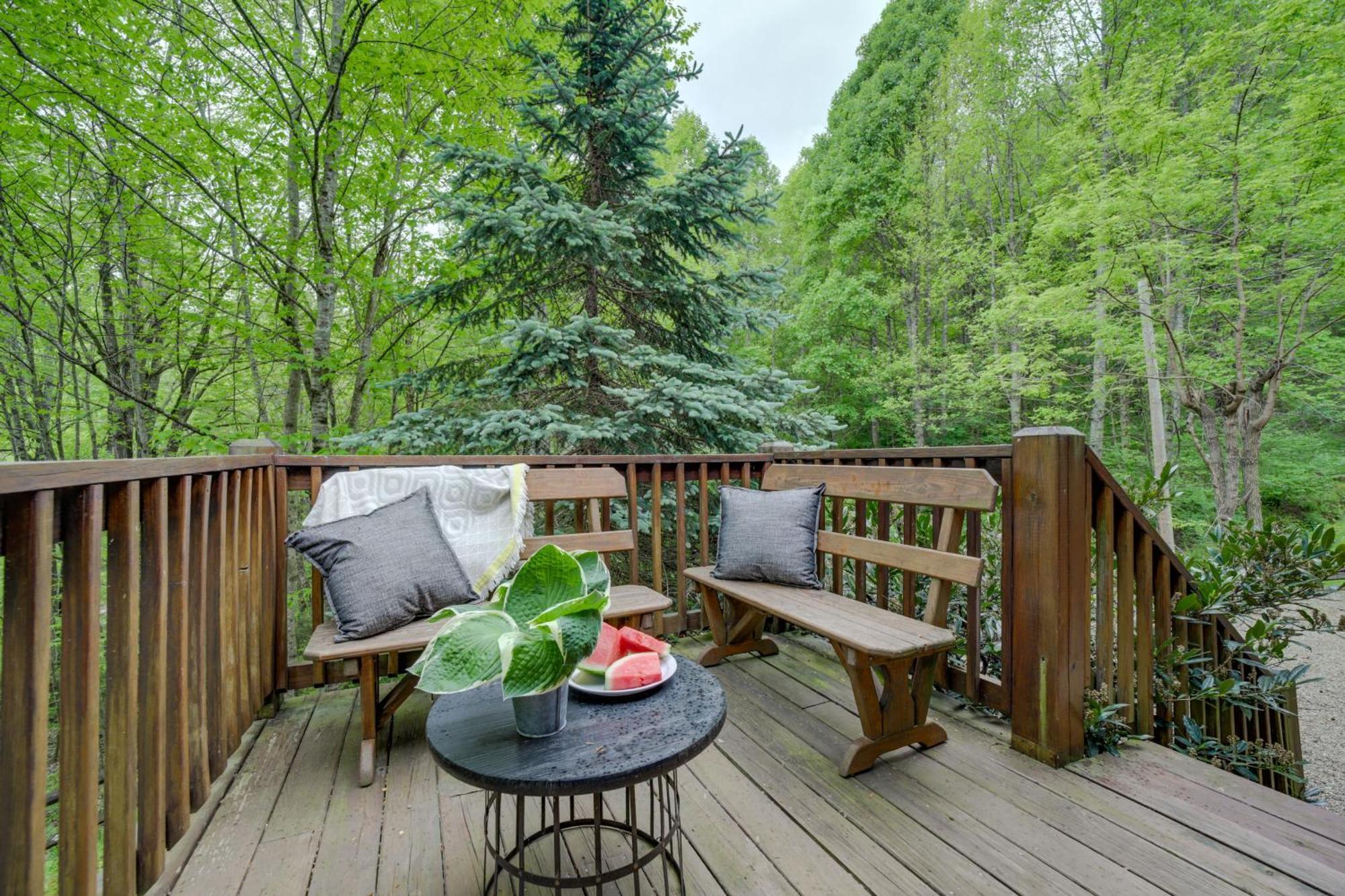 Peaceful Smoky Mountain Cabin With Deck And Fire Pit! Waynesville Bagian luar foto
